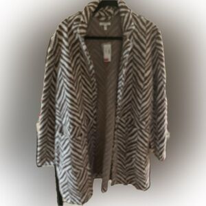 Maurices Women's Chevron Cardigan - Brown and White NWT Large